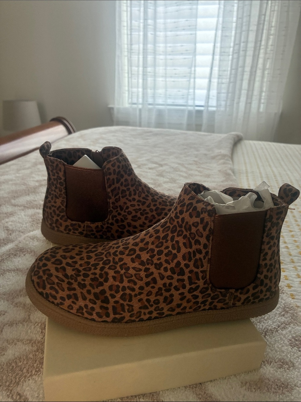 Tucker + Tate Leopard Print Chelsea Boots - Brown/Tan